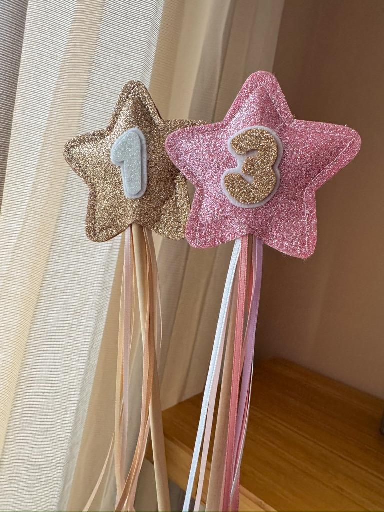 Glitter Number Wand - Nude
