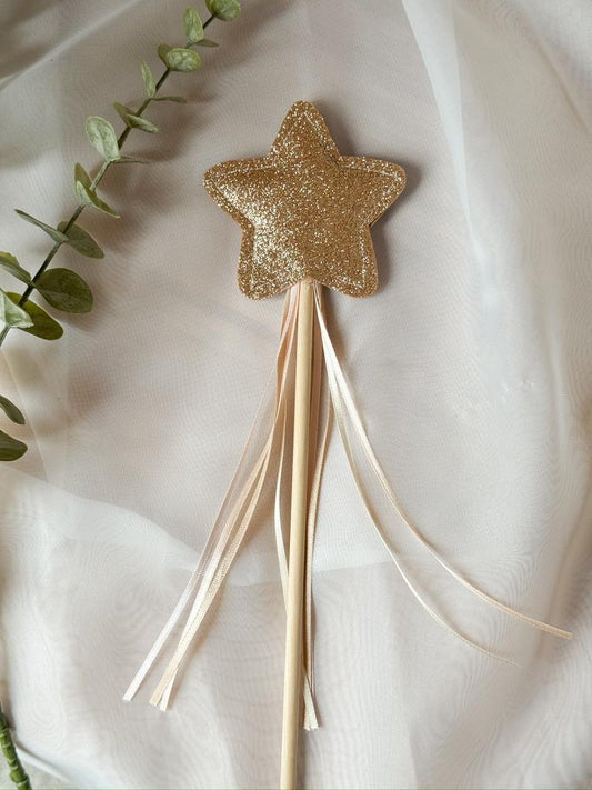 Gold Glitter Star Wand