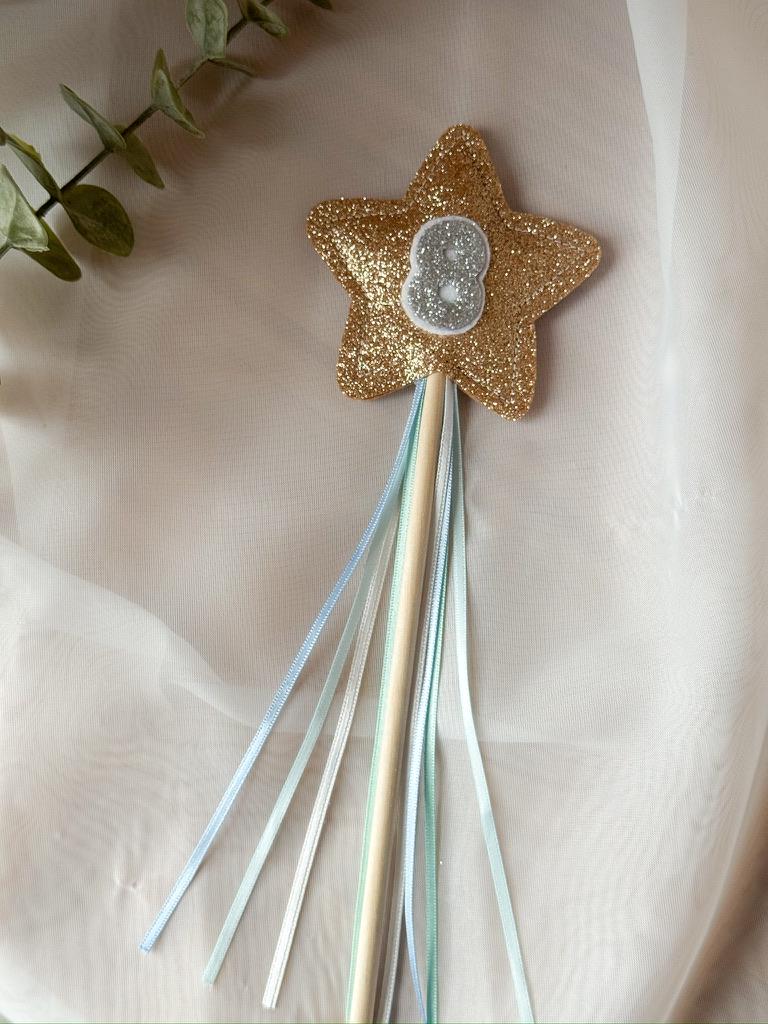 Glitter Number Wand - Green & Blue
