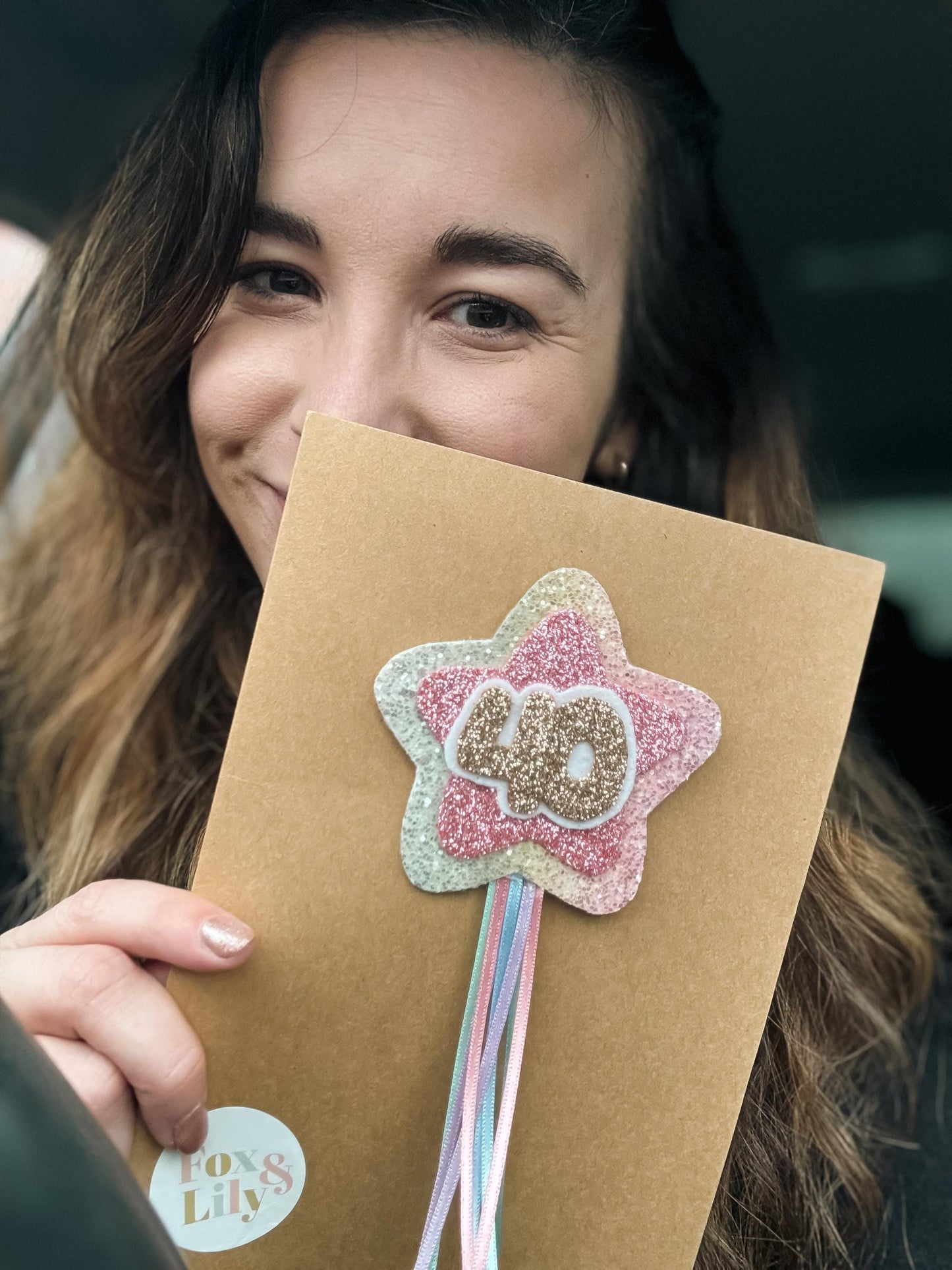 Rainbow Shooting Star - Birthday Number Badge