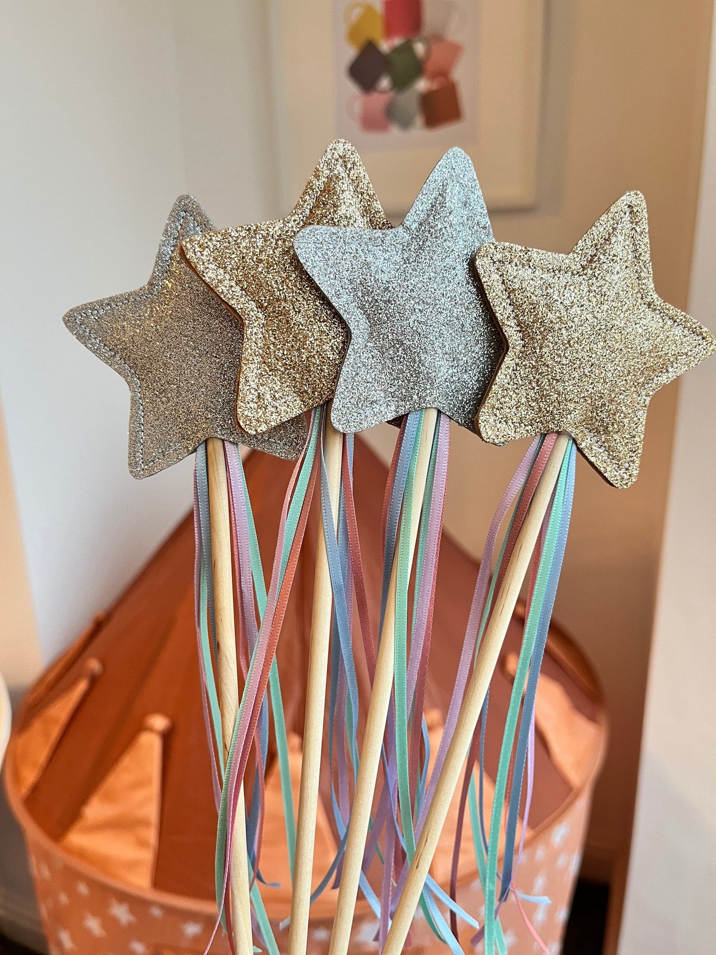 Glitter Star Wand - Pastel