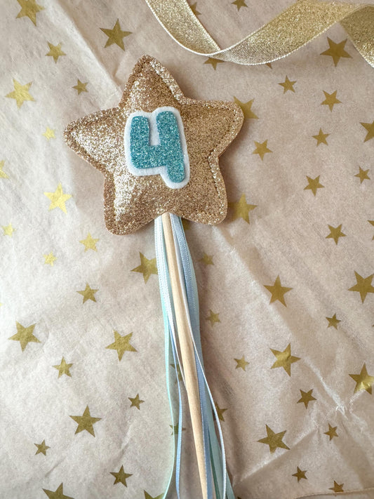 Gold Glitter Birthday Wand