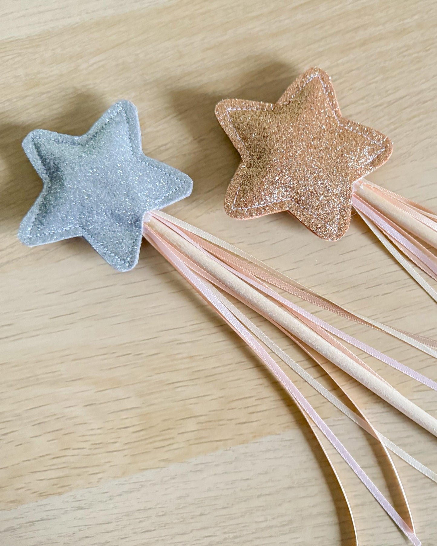 Silver Glitter Star Wand