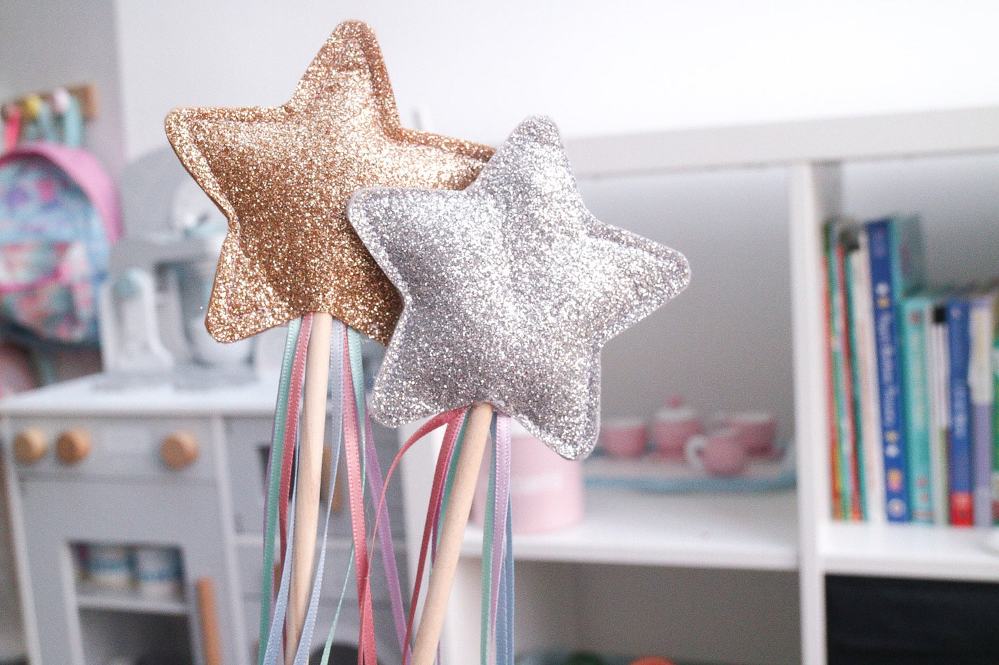 Glitter Star Wand - Pastel