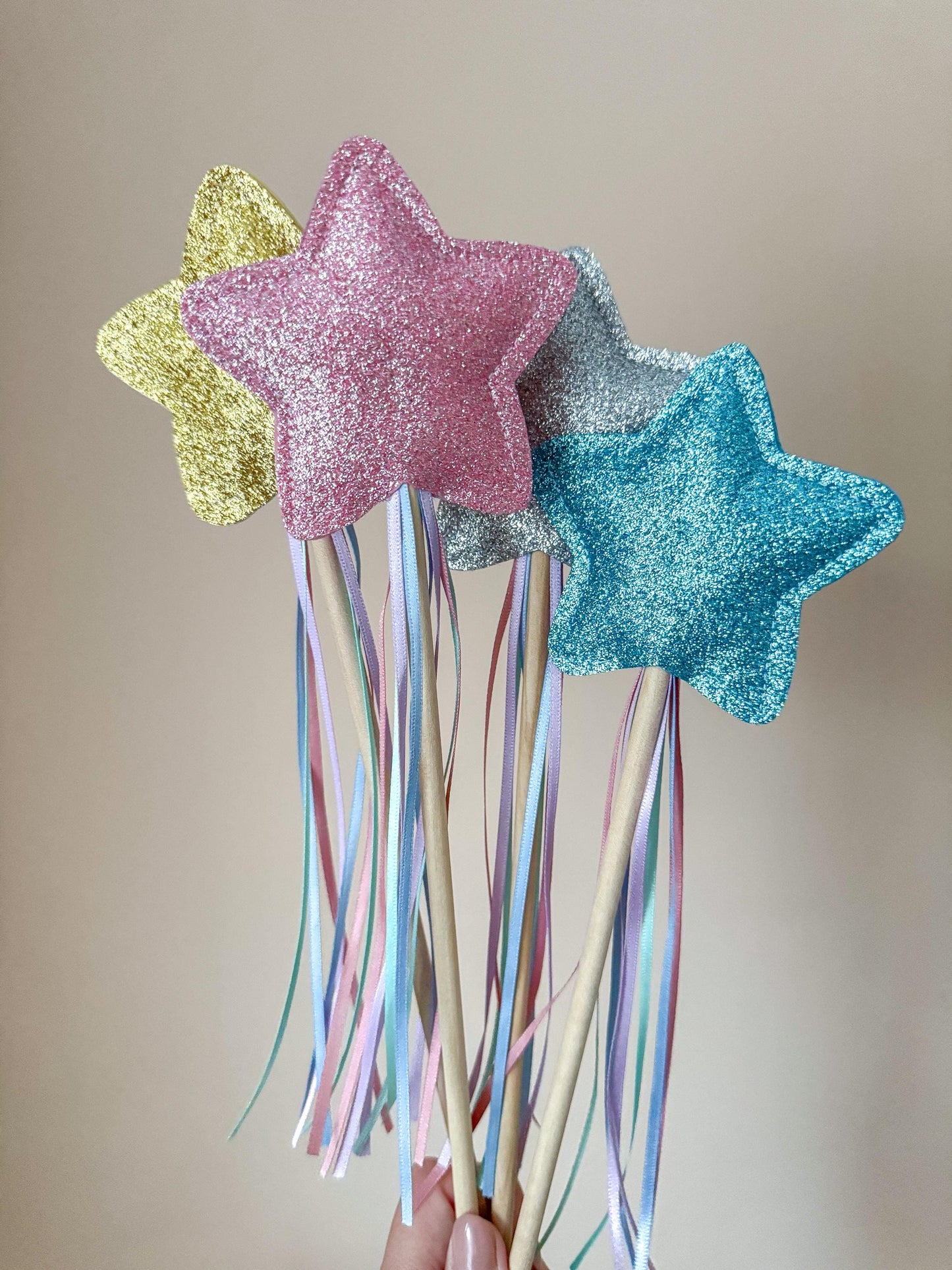 Blue Glitter Star Fairy Wand