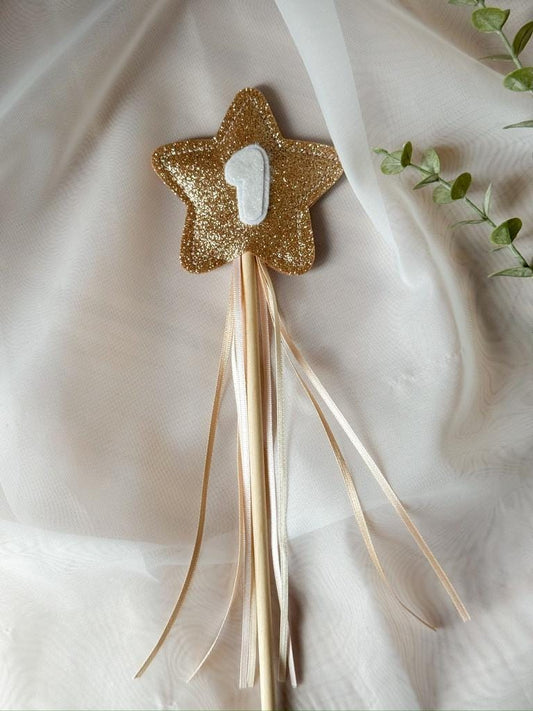 Glitter Number Wand - Nude