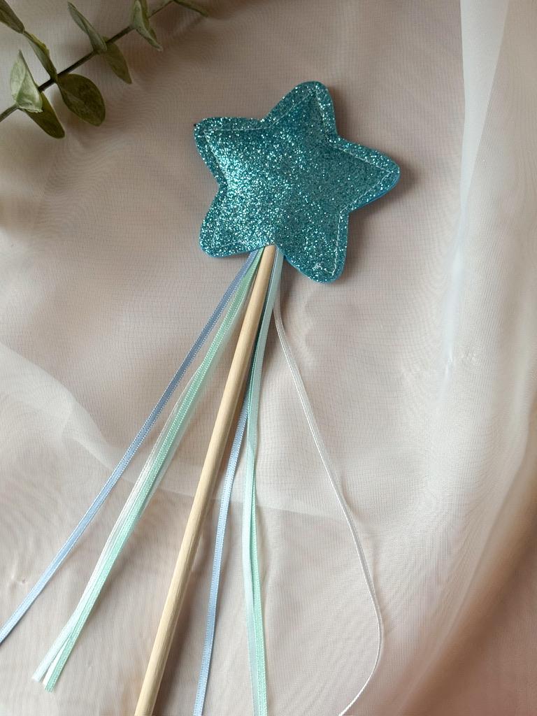 Blue Glitter Star Fairy Wand