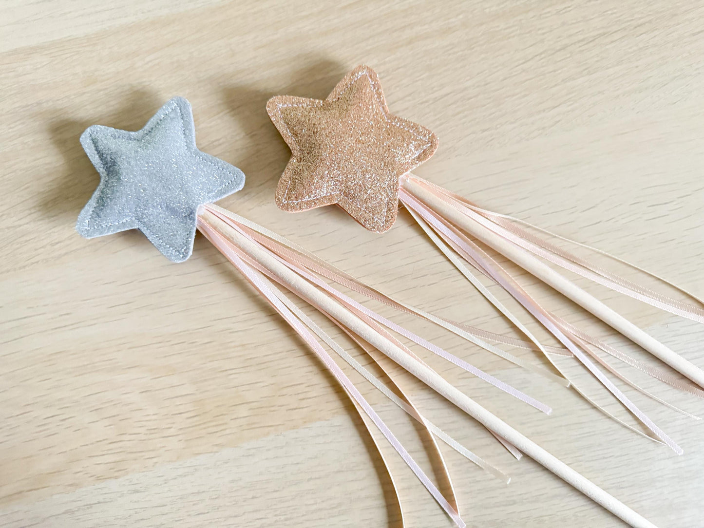 Glitter Star Wand - Nude