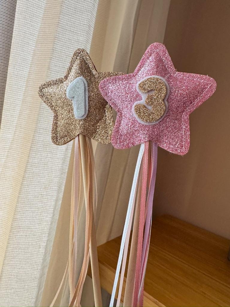 Gold Glitter Birthday Wand