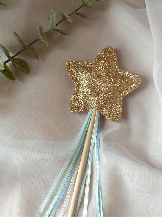 Glitter Star Wand - Green & Blue