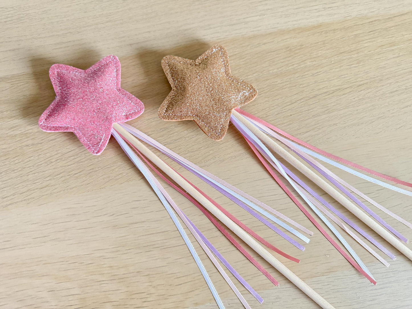 Pink Glitter Star Fairy Wand