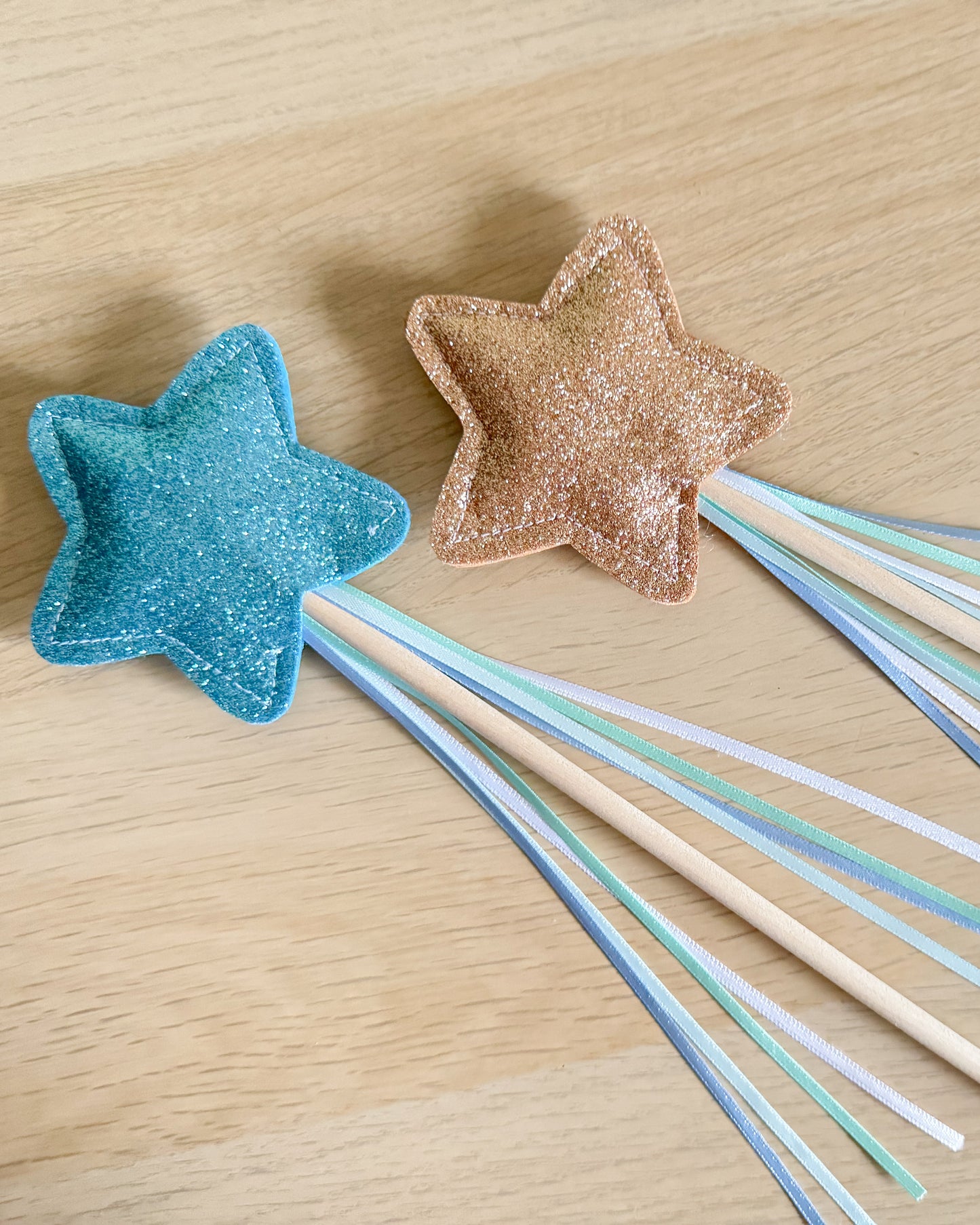 Blue Glitter Star Fairy Wand