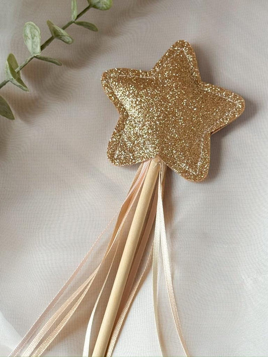Glitter Star Wand - Nude