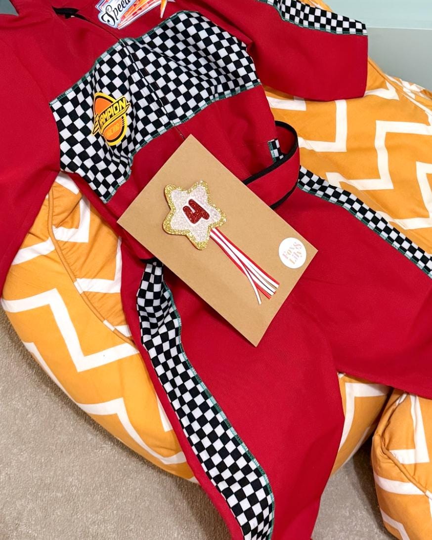 Gold, White & Red Star - Birthday Number Badge