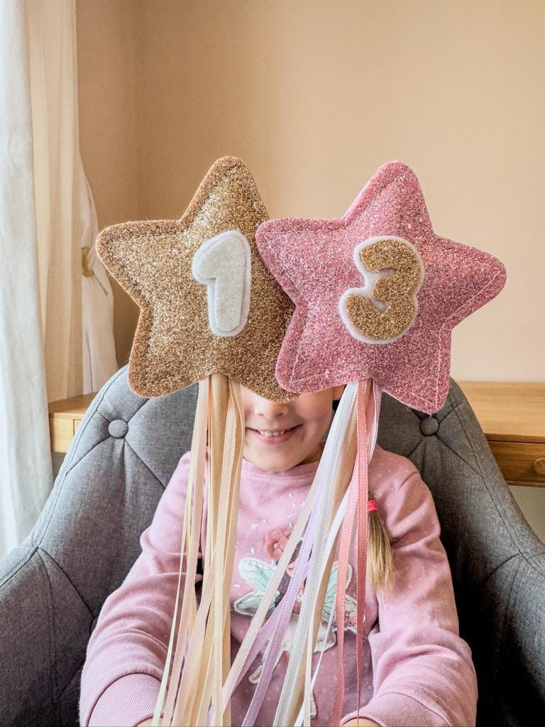 Glitter Star Wand - Pink & Purple