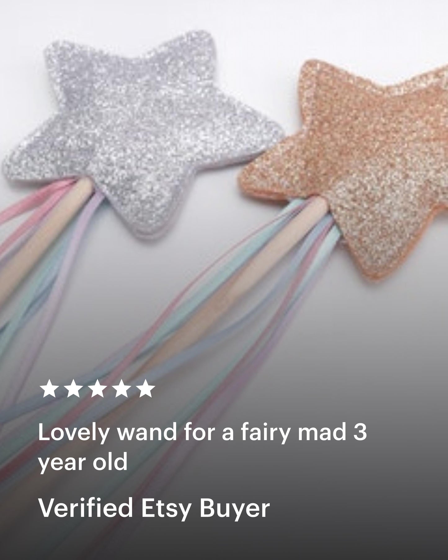 Gold Glitter Star Wand